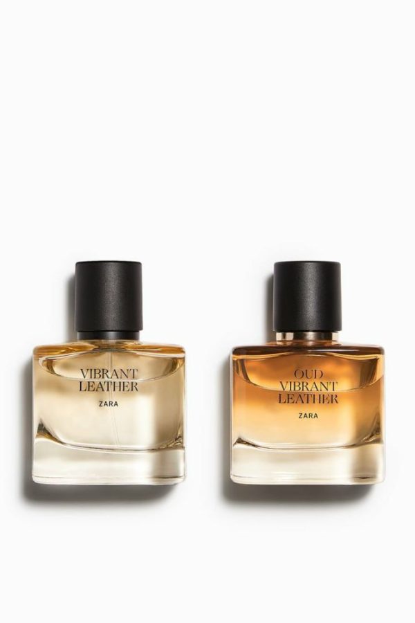 عطر دوقلو مردانه زارا مدل ویبرانت لدر و عود حجم 120 میلی لیتر کد 1802