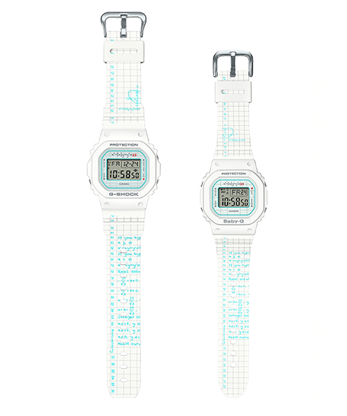 جفت ساعت های مچی G-Shock و BABY-G 
مدل CASIO-LOV-21B-7DR
