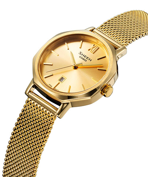 ساعت مچی زنانه SHEEN 
مدل CASIO-SHE-4554GM-9AUDF