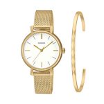 ساعت مچی زنانه با النگو کاسیو 
مدل CASIO-LTP-2024VMG-7CDR