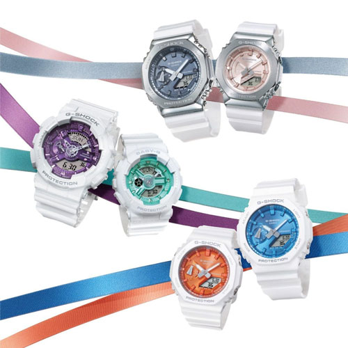 ساعت مچی زنانه G-SHOCK سایز متوسط 
مدل CASIO-GM-S2100WS-7ADR