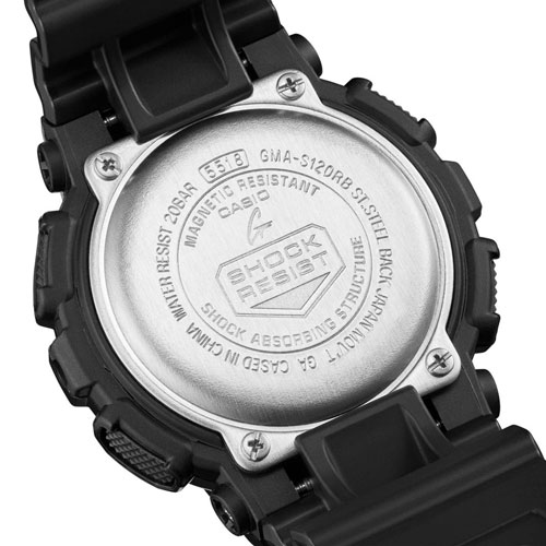 ساعت مچی زنانه G-SHOCK سایز متوسط 
مدل CASIO-GMA-S120RB-1ADR