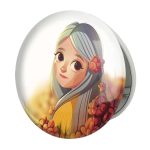 آینه جیبی خندالو طرح دختر مدل تاشو کد 5507
