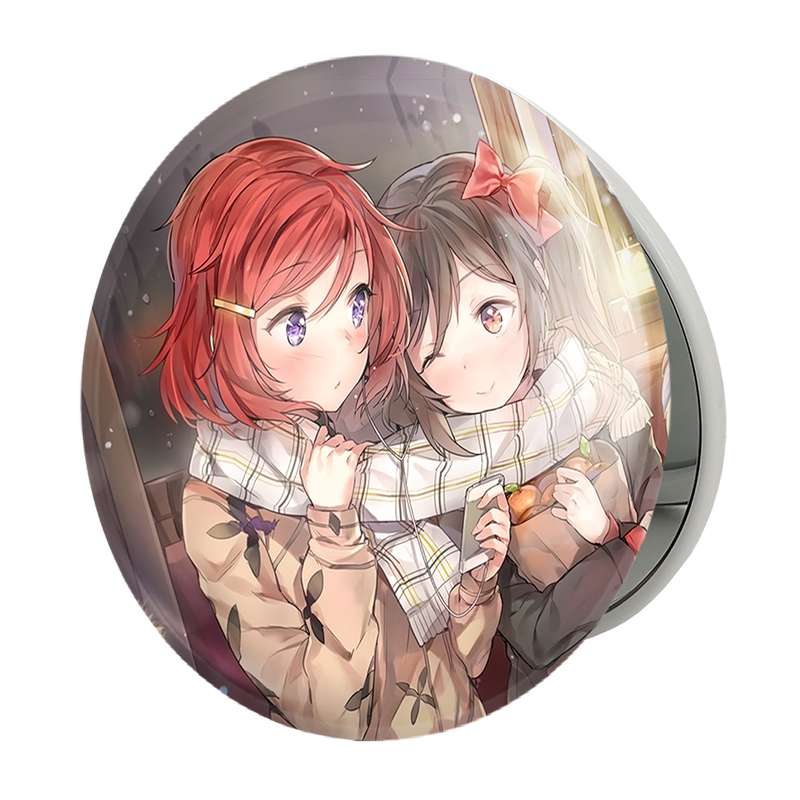 آینه جیبی خندالو طرح نیکو و ماکی انیمه لاو لایو Love Live مدل تاشو کد 18274