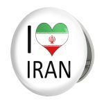آینه جیبی خندالو طرح پرچم ایران مدل تاشو کد 20520