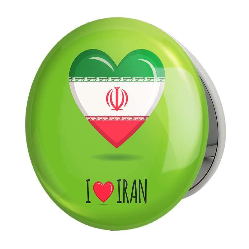 آینه جیبی خندالو طرح پرچم ایران مدل تاشو کد 20523