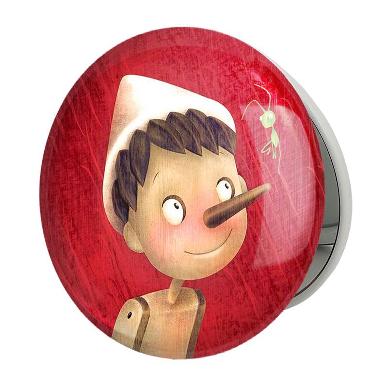 آینه جیبی خندالو طرح پینوکیو Pinocchio مدل تاشو کد 4569