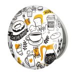 آینه جیبی خندالو طرح کافی شاپ قهوه مدل تاشو کد 27532