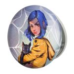 آینه جیبی خندالو طرح کورالاین Coraline مدل تاشو کد 20796