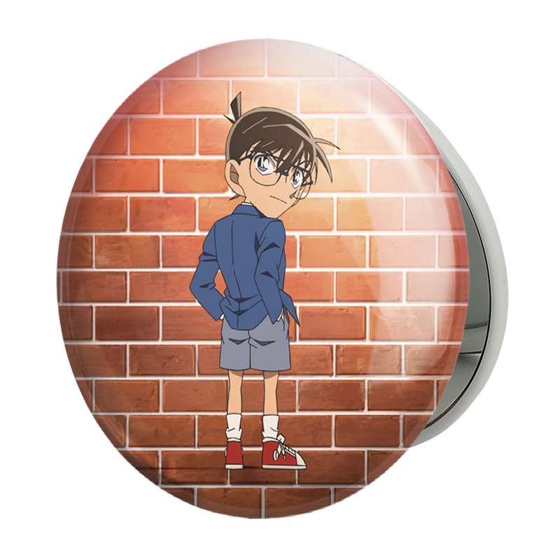 آینه جیبی خندالو طرح کونان ادوگاوا انیمه کارآگاه کونان مدل تاشو کد 27549