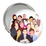 آینه جیبی خندالو مدل سریال آفیس The Office کد 10224