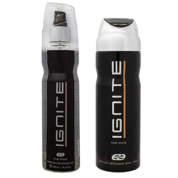 بادی اسپلش مردانه عماد آرا مدل Ignite حجم 250 میلی لیتر به همراه اسپری بدن مردانه عماد آرا مدل Ignite حجم 200 میلی لیتر