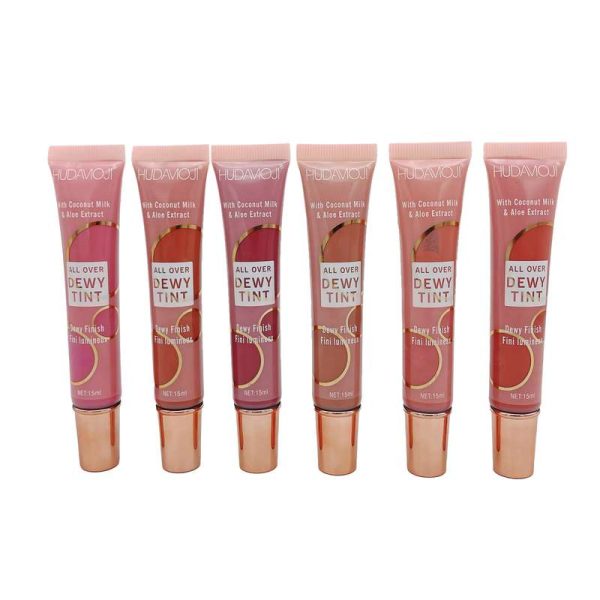 رژگونه مایع هدی موجی مدل all over DEWY tint مجموعه 6 عددی