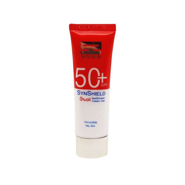 فلوئید ضد آفتاب بدون رنگ ساین اسکین SPF 50 مدل SYN SHIELD مناسب پوست‌های چرب حجم 50 میلی‌لیتر