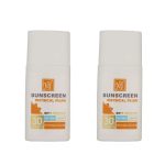 فلوئید ضد آفتاب بی رنگ مای +SPF30 مدل Hypoallergen مناسب انوع پوست حجم 50 میلی لیتر مجموعه 2 عددی