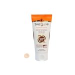 كرم ضد آفتاب و روشن كننده رنگی سان سيف SPF 50 مدل Sunblock  مناسب انواع پوست وزن 50 گرم