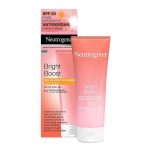 ژل ضد آفتاببدون رنگ  نوتروژینا spf 30 مدل Bright Boost مناسب برای انواع پوست حجم 50 میلی لیتر