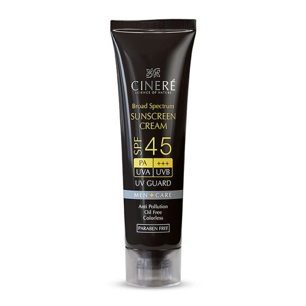 کرم ضد آفتاب SPF45 سینره مناسب آقایان حجم 50 میلی لیتر