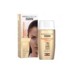کرم ضد آفتاب بی رنگ ایزدین SPF 50 مدل fusion water urban مناسب انواع پوست حجم 50 میلی لیتر