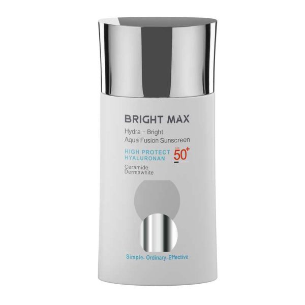کرم ضد آفتاب بدون رنگ برایت مکس SPF 50 مدل آکوا فیوژن ‌مناسب انواع پوست حجم 50 میلی‌لیتر