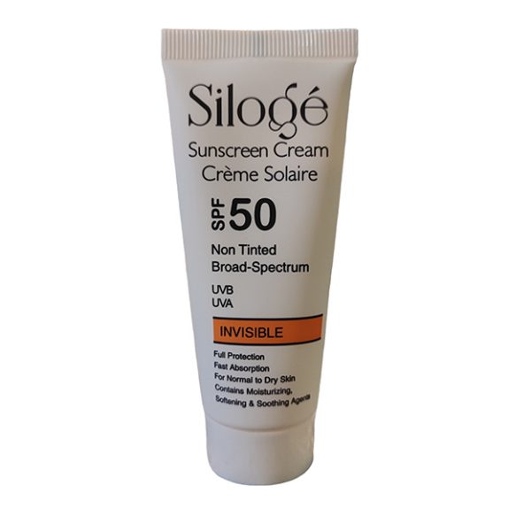 کرم ضد آفتاب بدون رنگ سیلوژه SPF 50 مدل NON TINTED 50+ INVISIBLE ‌مناسب پوست‌های نرمال تا خشک حجم 40 میلی‌لیتر