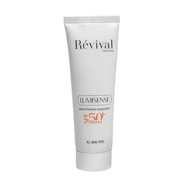 کرم ضد آفتاب بدون رنگ کلکسیون رویوال SPF 50 مدل LUMISENSE مناسب برای انواع پوست حجم 50 میلی‌لیتر