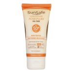 کرم ضد آفتاب بی رنگ سان سیف spf50 مدل ACNE-FLUID مناسب پوست مختلط حجم 50 میلی لیتر
