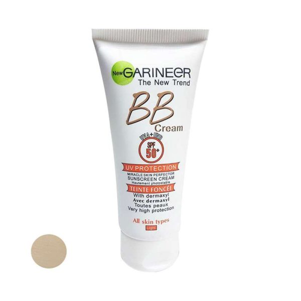 کرم ضد آفتاب رنگی BB گارنیه SPF50 مدل 01 مناسب انواع پوست حجم 100 میلی لیتر