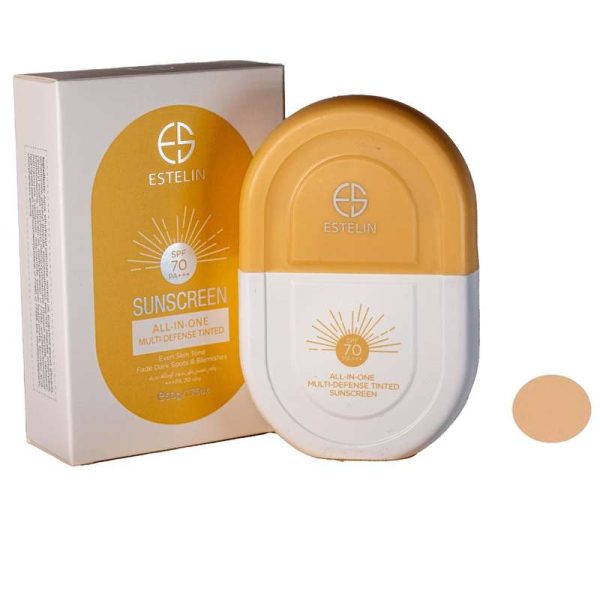 کرم ضد آفتاب رنگی استیلن SPF 70 مدل All-In-One مناسب برای انواع پوست حجم 60 میلی‌لیتر