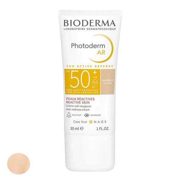 کرم ضد آفتاب رنگی بایودرما SPF50 مدل Photoderm AR 50+ مناسب انوع پوست حجم 30 میلی لیتر