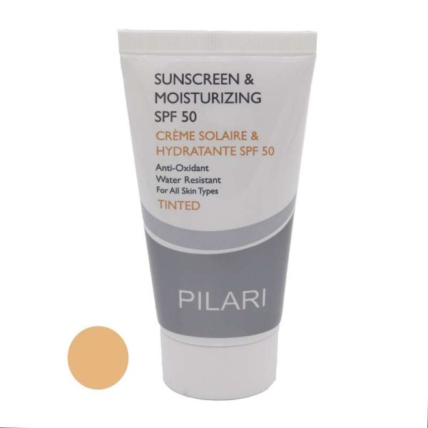 کرم ضد آفتاب رنگی پیلاری مدل SPF50 مناسب انواع پوست حجم 50 میلی‌لیتر