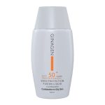 کرم ضد آفتاب بدون رنگ ژیناژن spf 50مدل فیوژن لیکوئید مناسب برای انواع پوست حجم 50 میلی لیتر