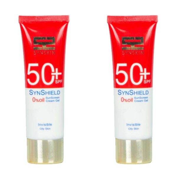 کرم ژل ضد آفتاب سان اسکین مدل Invisible حجم 50 میلی لیتر مجموعه 2 عددی