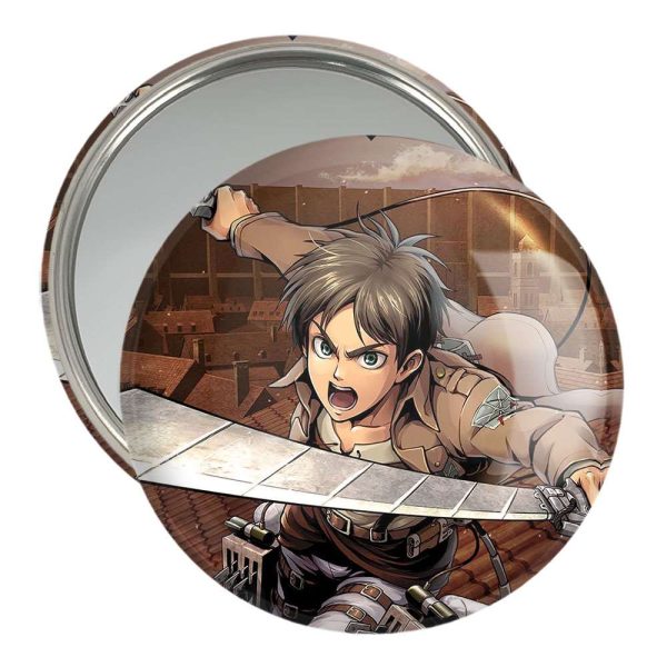 آینه جیبی خندالو طرح ارن انیمه اتک آن تایتان Attack on Titan  کد 4844