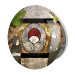 آینه جیبی خندالو طرح ایتاچی و ساسکه و نماد خاندان اوچیها انیمه ناروتو Naruto مدل تاشو کد 11271