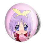 آینه جیبی خندالو طرح تسوکاسا انیمه ستاره خوش شانس Lucky Star  مدل تاشو کد 23616