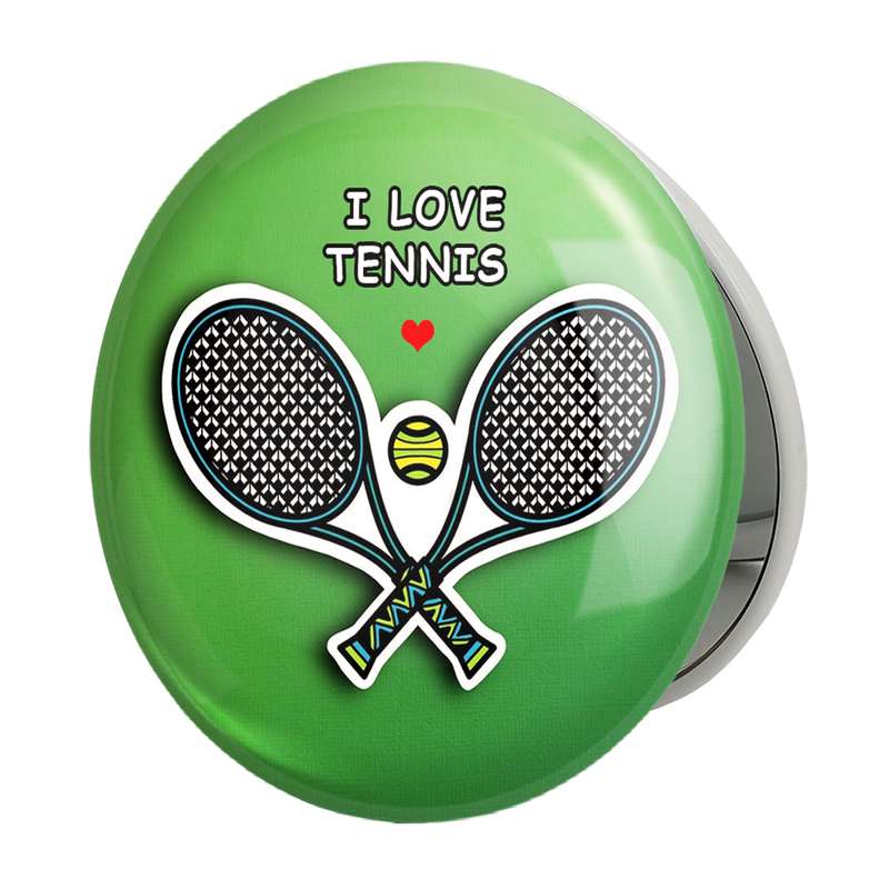 آینه جیبی خندالو طرح تنیس Tennis مدل تاشو کد 14597