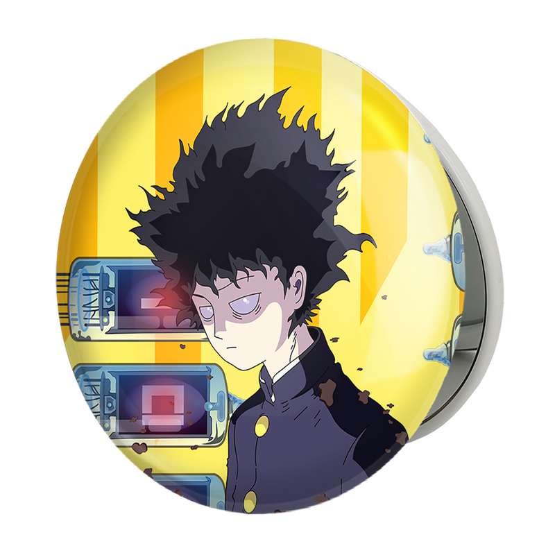 آینه جیبی خندالو طرح ریتسو انیمه موب سایکو Mob Psycho 100 مدل تاشو کد 24485