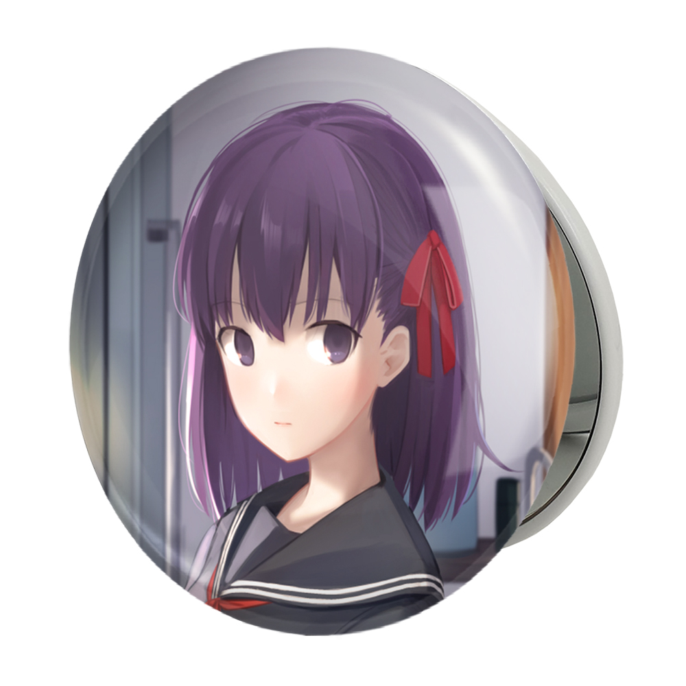 آینه جیبی خندالو طرح ساکورا انیمه فیت استی نایت Fate Stay Night مدل تاشو کد 22764