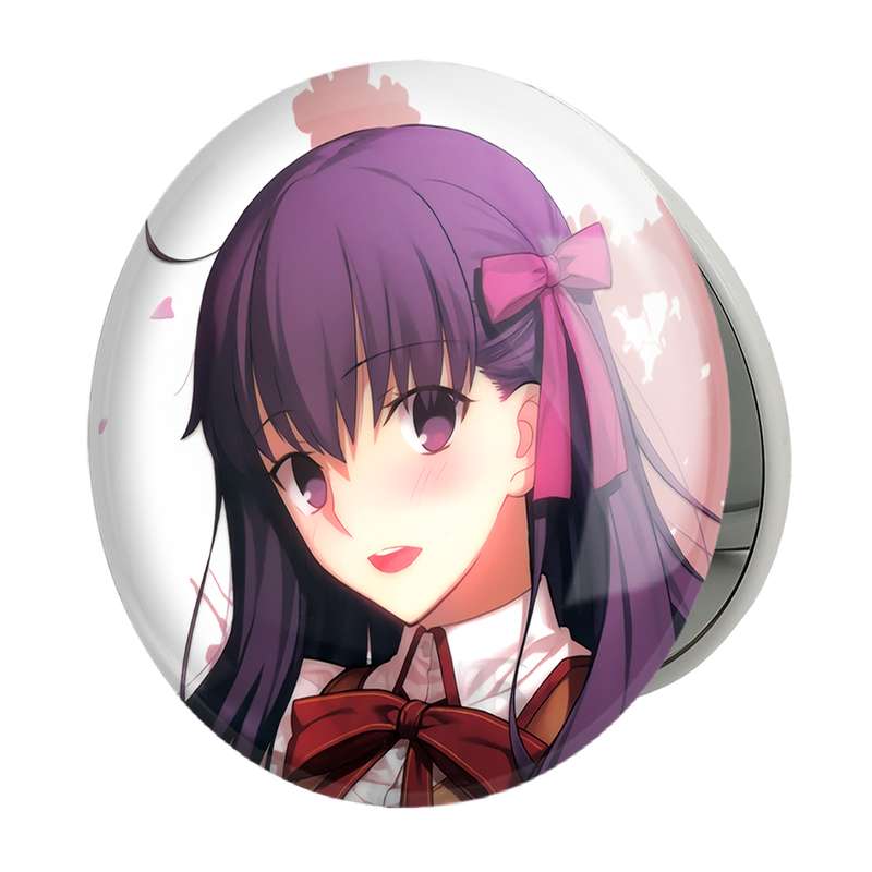 آینه جیبی خندالو طرح ساکورا انیمه فیت استی نایت Fate Stay Night مدل تاشو کد 22783