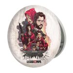 آینه جیبی خندالو طرح سریال Money Heist مدل تاشو کد 3241