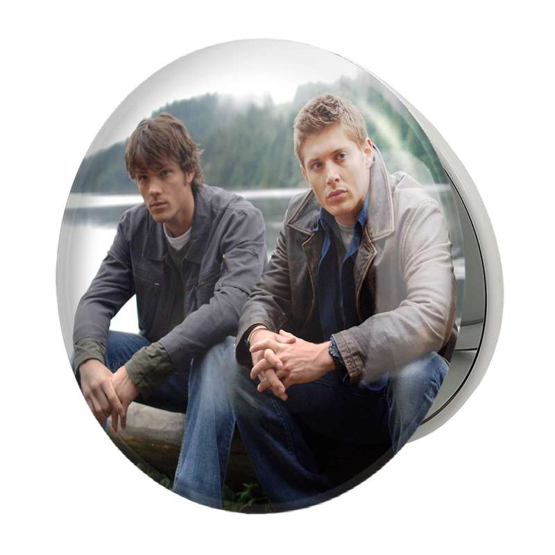 آینه جیبی خندالو طرح سم و دین وینچستر سریال سوپرنچرال Supernatural مدل تاشو کد 24510