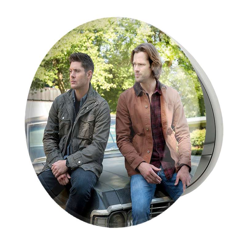آینه جیبی خندالو طرح سم و دین وینچستر سریال سوپرنچرال Supernatural مدل تاشو کد 24515