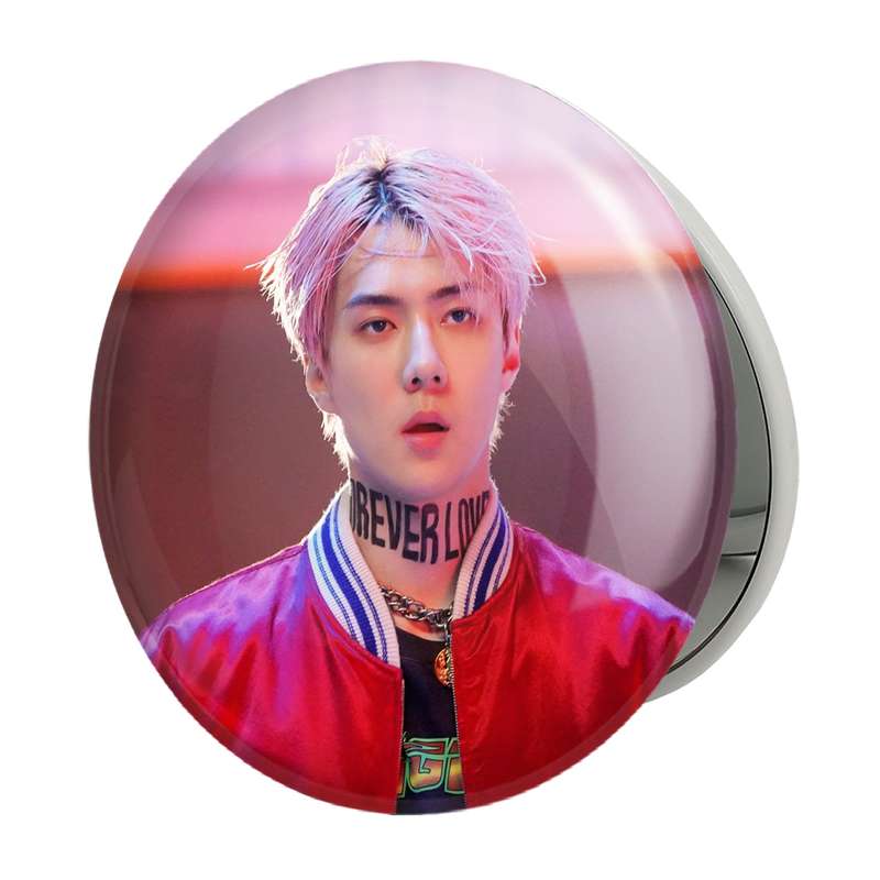 آینه جیبی خندالو طرح سهون گروه اکسو EXO مدل تاشو کد 16834