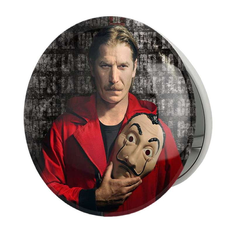 آینه جیبی خندالو طرح مارسلا سریال Money Heist مدل تاشو کد 3223
