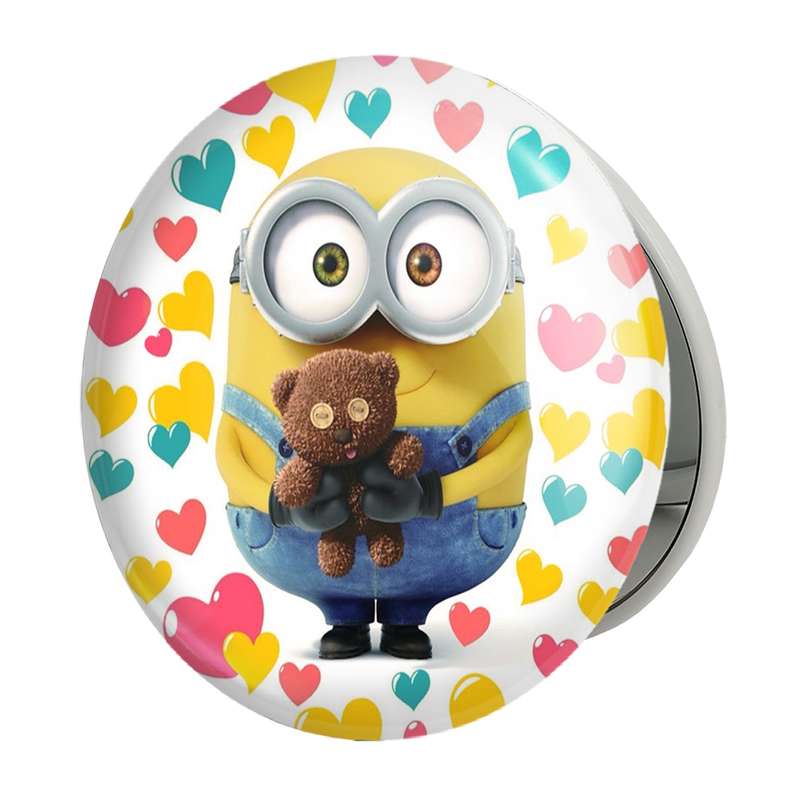 آینه جیبی خندالو طرح مینیون Minions مدل تاشو کد 2441