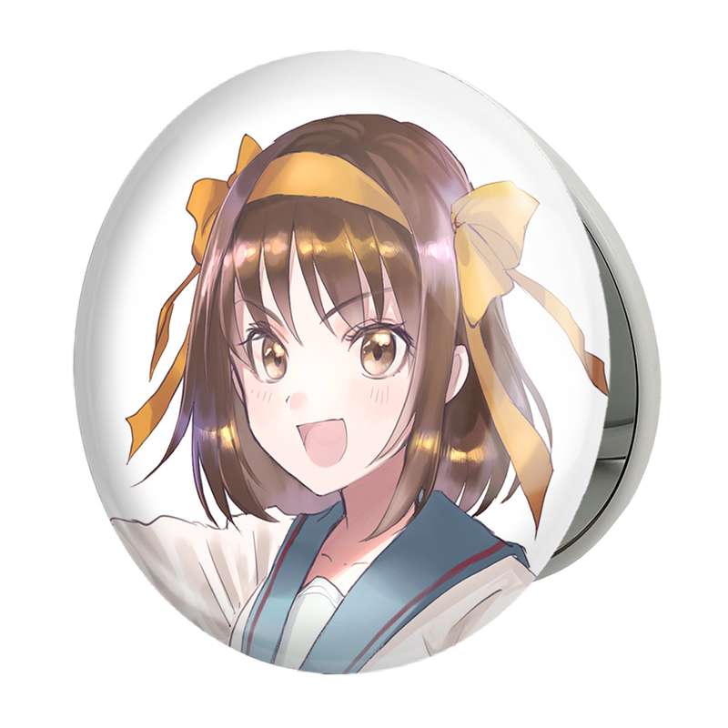 آینه جیبی خندالو طرح هاروهی انیمه ناپدید شدن هارومی سوزومیا The Disappearance of Haruhi Suzumiya مدل تاشو کد 23120