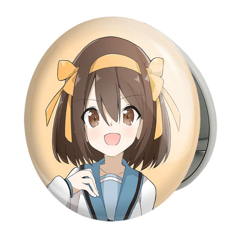آینه جیبی خندالو طرح هاروهی انیمه ناپدید شدن هارومی سوزومیا The Disappearance of Haruhi Suzumiya مدل تاشو کد 23123