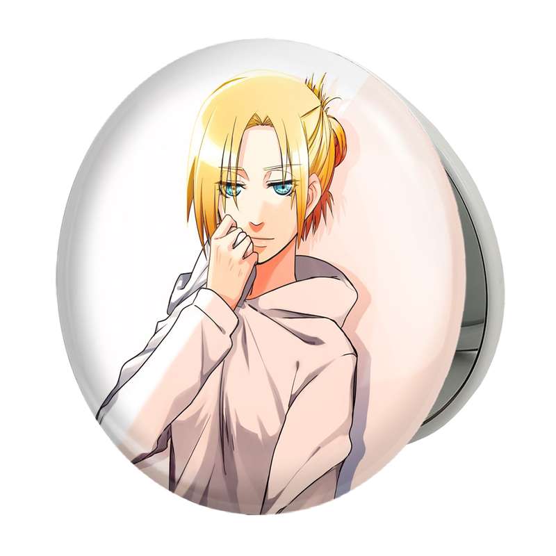 آینه جیبی خندالو طرح کریستا انیمه اتک آن تایتان Attack on Titan مدل تاشو کد 18548