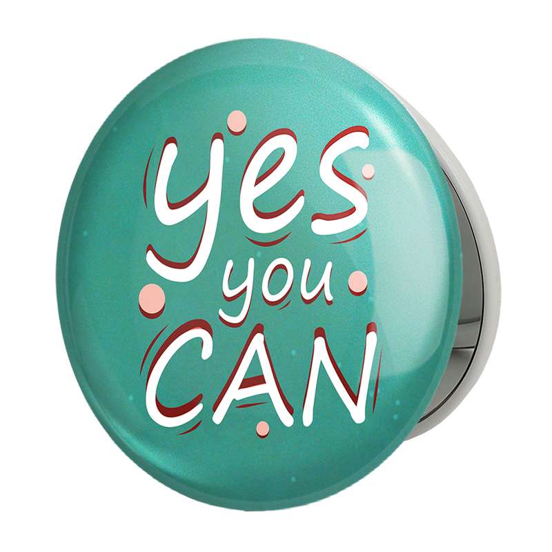 آینه جیبی خندالو طرح Yes You Can مدل تاشو کد 10046